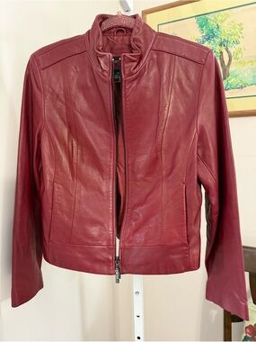Siena Studio Red Leather Jacket. In Good Preloved. Size Small.